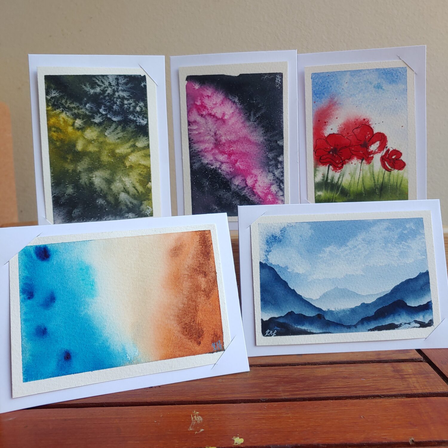 Watercolour cards